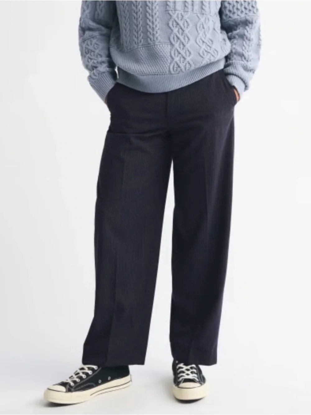 Abercrombie & Fitch Mens Baggy Trouser Pants  Old money Gray  32 X 28 NEW